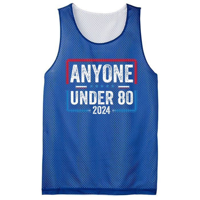 Anyone Under 80 2024 Funny President Election Vote Mesh Reversible Basketball Jersey Tank