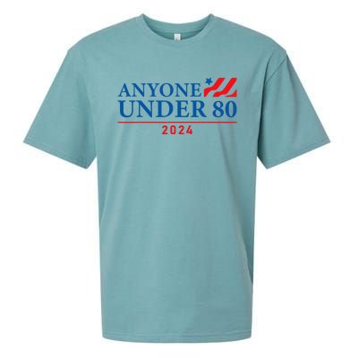 Anyone Under 80 2024 FUNNY Sueded Cloud Jersey T-Shirt