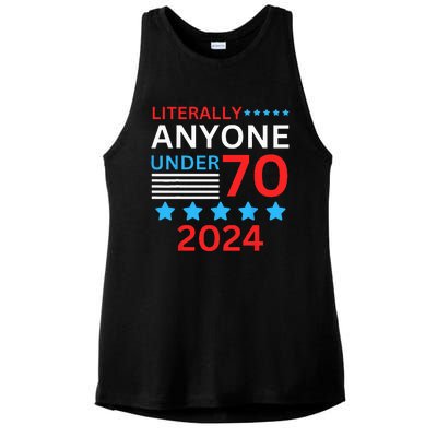 Anyone Under 80 70 2024 Election President Congress Term Ladies PosiCharge Tri-Blend Wicking Tank