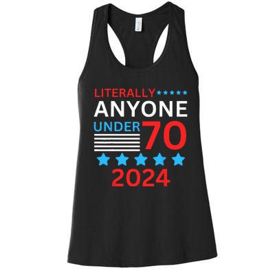 Anyone Under 80 70 2024 Election President Congress Term Women's Racerback Tank