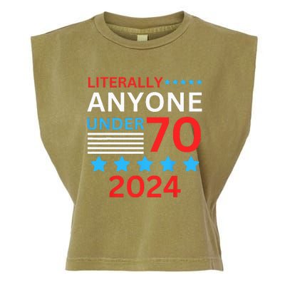 Anyone Under 80 70 2024 Election President Congress Term Garment-Dyed Women's Muscle Tee