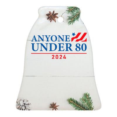 Anyone Under 80 2024 FUNNY Ceramic Bell Ornament