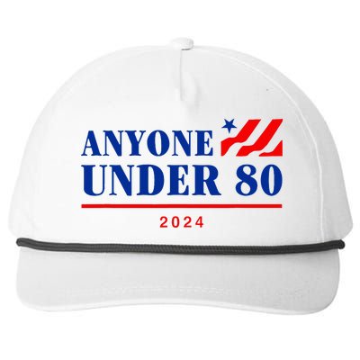 Anyone Under 80 2024 Funny Snapback Five-Panel Rope Hat