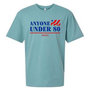 Anyone Under 80 2024 Funny Sueded Cloud Jersey T-Shirt