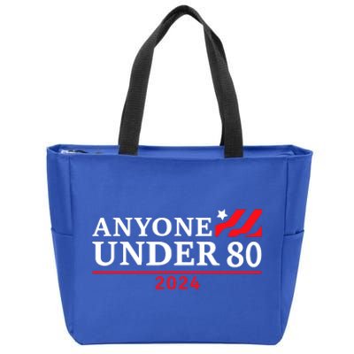 Anyone Under 80 2024 Funny Sarcastic Zip Tote Bag