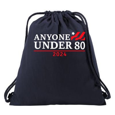 Anyone Under 80 2024 Funny Sarcastic Drawstring Bag