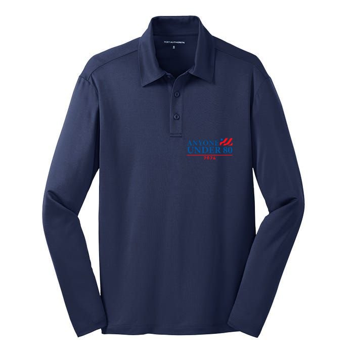 Anyone Under 80 2024 FUNNY Silk Touch Performance Long Sleeve Polo