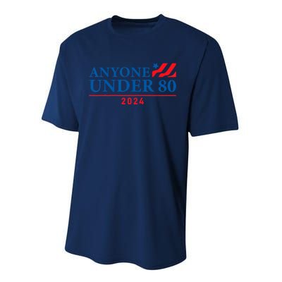 Anyone Under 80 2024 FUNNY Performance Sprint T-Shirt