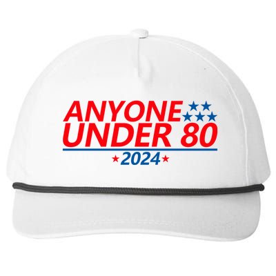 Anyone Under 80 2024 Funny Snapback Five-Panel Rope Hat