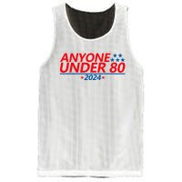 Anyone Under 80 2024 Funny Mesh Reversible Basketball Jersey Tank