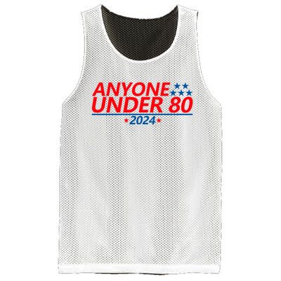 Anyone Under 80 2024 Funny Mesh Reversible Basketball Jersey Tank