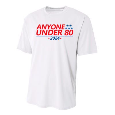 Anyone Under 80 2024 Funny Performance Sprint T-Shirt