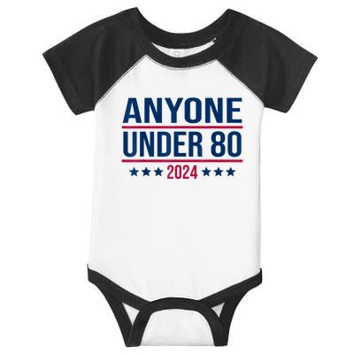 Anyone Under 80 2024 Funny President Election Vote Infant Baby Jersey Bodysuit