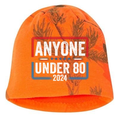 Anyone Under 80 2024 Funny President Election Vote Kati - Camo Knit Beanie