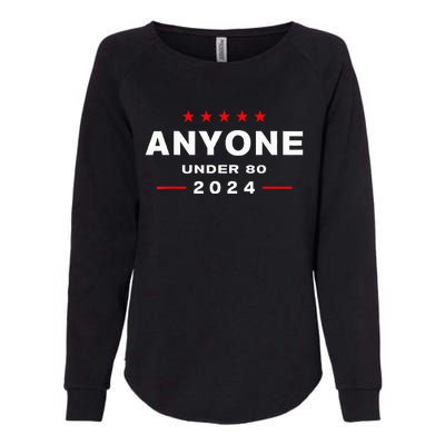 Anyone Under 80 2024 FUNNY Womens California Wash Sweatshirt