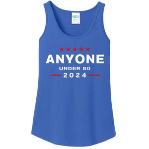 Anyone Under 80 2024 FUNNY Ladies Essential Tank