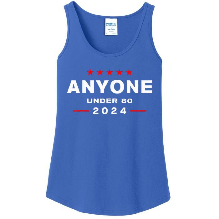 Anyone Under 80 2024 FUNNY Ladies Essential Tank