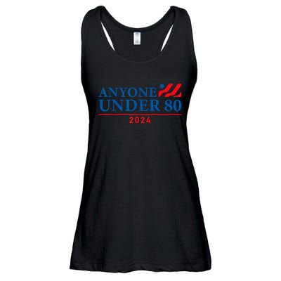 Anyone Under 80 2024 FUNNY Ladies Essential Flowy Tank