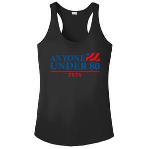 Anyone Under 80 2024 FUNNY Ladies PosiCharge Competitor Racerback Tank