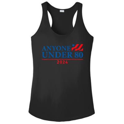 Anyone Under 80 2024 FUNNY Ladies PosiCharge Competitor Racerback Tank