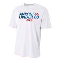 Anyone Under 80 2024 FUNNY Performance Sprint T-Shirt