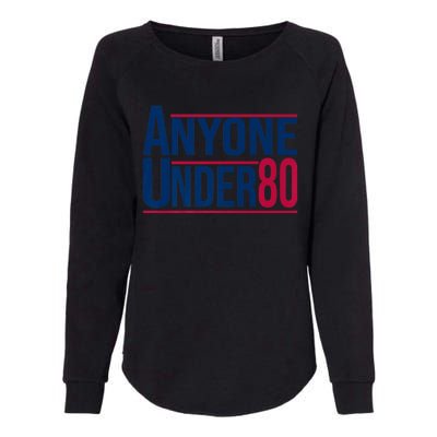 Anyone Under 80 2024 Funny President Election Vote Womens California Wash Sweatshirt