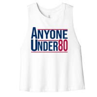 Anyone Under 80 2024 Funny President Election Vote Women's Racerback Cropped Tank