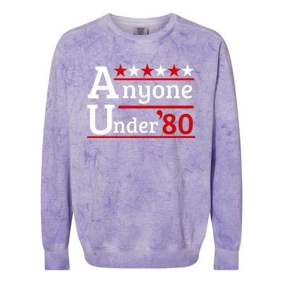 Anyone Under 80 2024 Colorblast Crewneck Sweatshirt