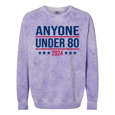 Anyone Under 80 2024 Funny President Election Vote Colorblast Crewneck Sweatshirt