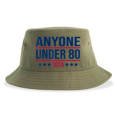 Anyone Under 80 2024 Funny President Election Vote Sustainable Bucket Hat