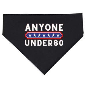 Anyone Under 80 Funny Election 2024 USA-Made Doggie Bandana