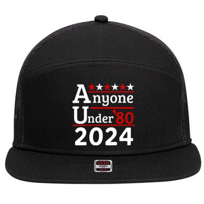 Anyone Under 80 2024 7 Panel Mesh Trucker Snapback Hat