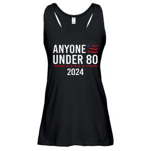 Anyone Under 80 2024 Funny Political Gift Ladies Essential Flowy Tank