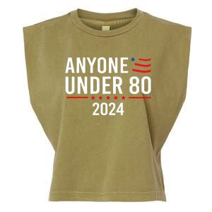 Anyone Under 80 2024 Funny Political Gift Garment-Dyed Women's Muscle Tee