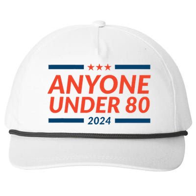 Anyone Under 80 For President 2024 Funny Election Snapback Five-Panel Rope Hat