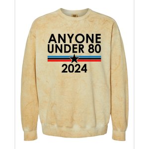 Anyone Under 80 2024 Funny Political Colorblast Crewneck Sweatshirt