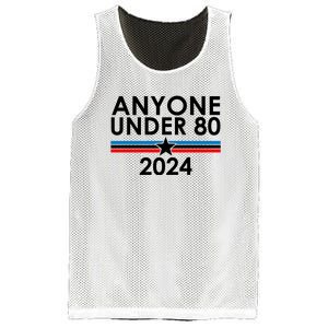 Anyone Under 80 2024 Funny Political Mesh Reversible Basketball Jersey Tank