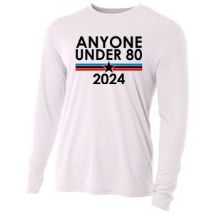 Anyone Under 80 2024 Funny Political Cooling Performance Long Sleeve Crew