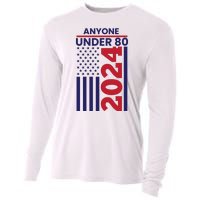 Anyone Under 80 Funny 2024 Cooling Performance Long Sleeve Crew