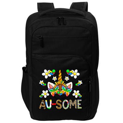 Ausome Unicorn Autism Awareness Neurodiversity Celebration Gift Impact Tech Backpack