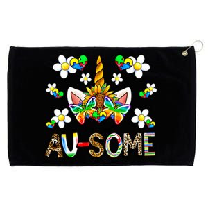 Ausome Unicorn Autism Awareness Neurodiversity Celebration Gift Grommeted Golf Towel