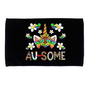 Ausome Unicorn Autism Awareness Neurodiversity Celebration Gift Microfiber Hand Towel