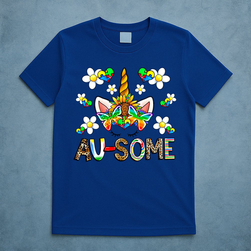Ausome Unicorn Autism Awareness Neurodiversity Celebration Gift T-Shirt