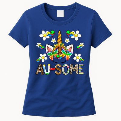 Ausome Unicorn Autism Awareness Neurodiversity Celebration Gift Womens T-Shirt