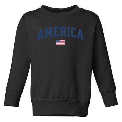 America Usa American Flag July 4th Patriotic Toddler Sweatshirt