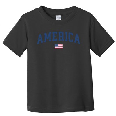 America Usa American Flag July 4th Patriotic Toddler T-Shirt