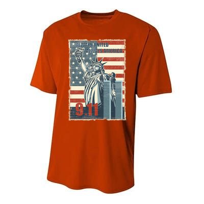 Always United Always America We Will Never Forget 9/11 Gift Performance Sprint T-Shirt