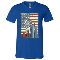 Always United Always America We Will Never Forget 9/11 Gift V-Neck T-Shirt