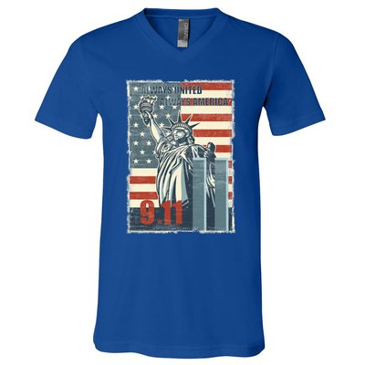 Always United Always America We Will Never Forget 9/11 Gift V-Neck T-Shirt