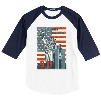 Always United Always America We Will Never Forget 9/11 Gift Baseball Sleeve Shirt